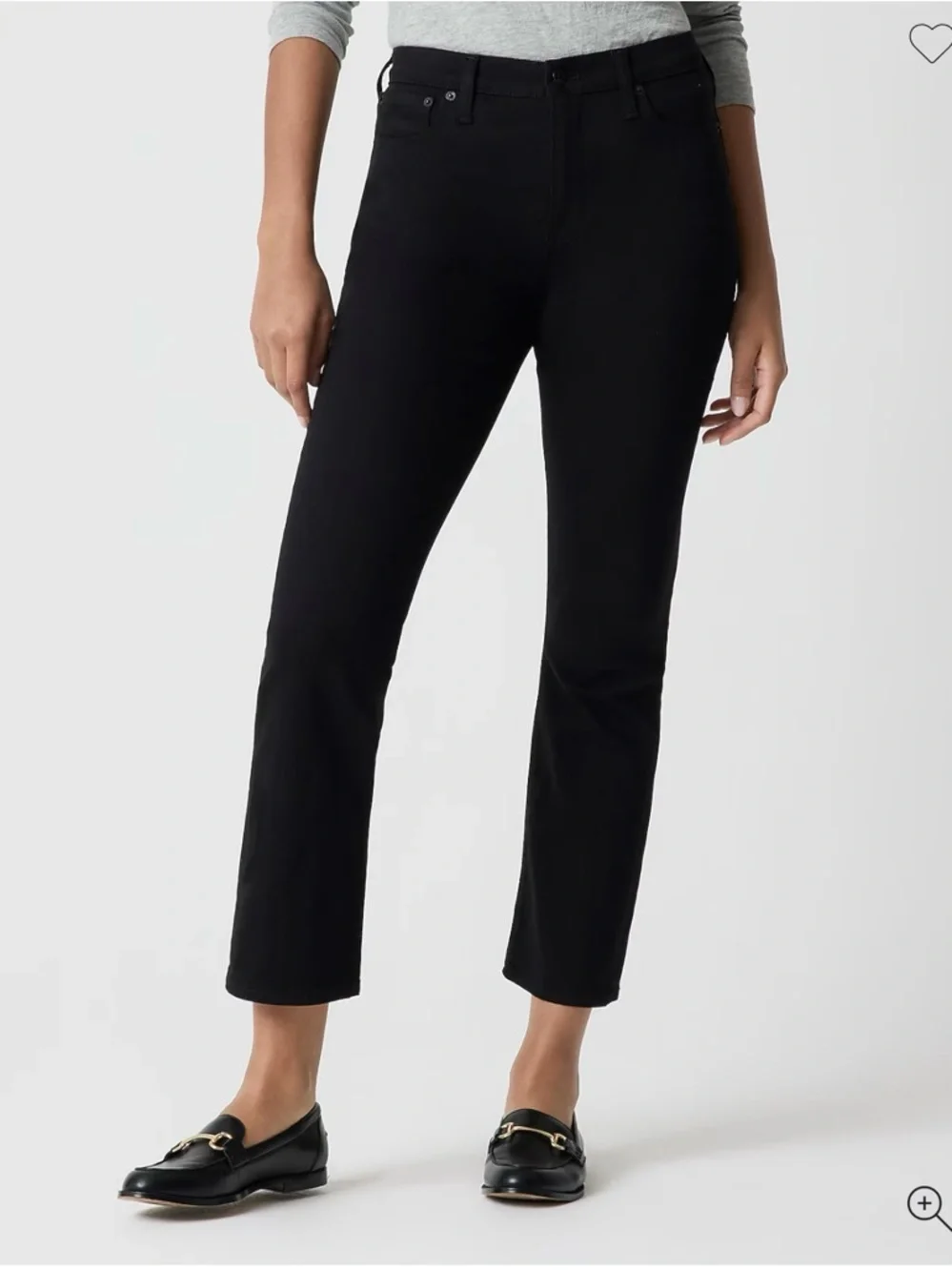 J Crew Flare crop black jean in all-day stretch Size 32